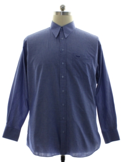 1970's Mens Monogrammed (DSH) Chambray Shirt