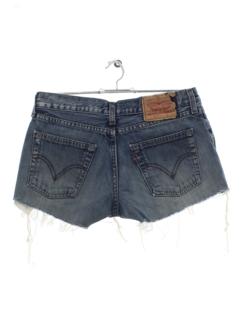 1990's Womens Daisy Duke Levis Denim Jeans Cut Off Short Shorts