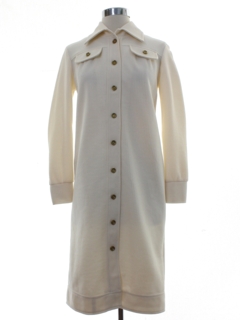 1960's Womens Sakowitz Designer Mod Knit Dress