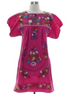 1980's Womens Huipil Style Dress