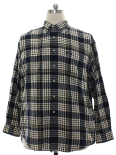 1990's Mens Pendleton Plaid Cotton Flannel Sport Shirt