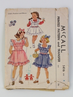 1940's Womens/Childs Sewing Pattern