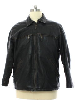 1990's Mens Biker Style Leather Jacket