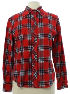 1970's Womens Lumberjack Plaid Flannel Shirt