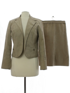 1970's Womens Totally 80s Faux Suede Suit