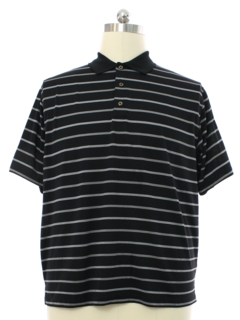 1990's Mens Striped Polo Style Golf Shirt