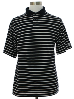 1980's Mens Striped Polo Style Golf Shirt