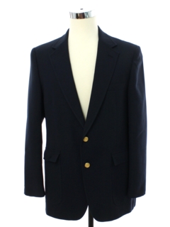 1970's Mens Navy Blue Blazer Sportcoat Jacket