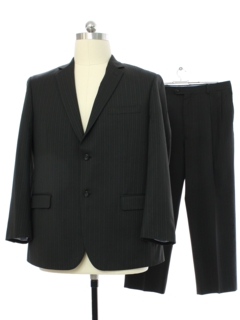 1990's Mens Pinstriped Wool Suit