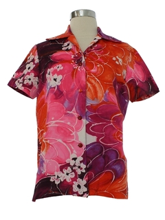 1960's Womens Mod Hawaiian Shirt