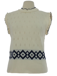1970's Womens Mod Knit Tank Top Style Shirt