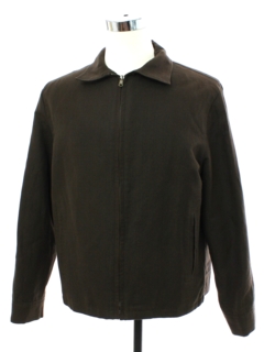 1990's Mens Linen Zip Jacket