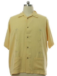 1990's Mens Hawaiian Style Rayon Blend Sport Shirt