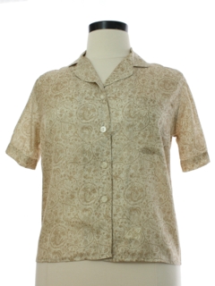 1980's Womens Rubinacci Designer Totally 80s Designer Secretary Shirt