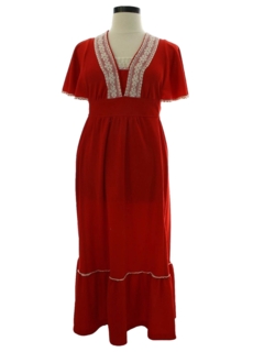 1970's Womens Prairie Maxi Dress