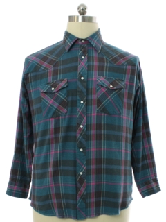 1990's Mens Flannel Western Shirt