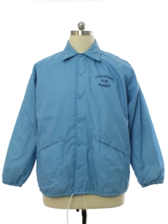 1980's Mens Callahan for Sheriff Windbreaker Snap Front Jacket