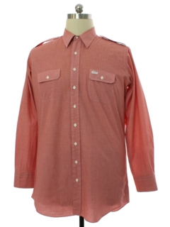1980's Mens Bill Blass Safari Style Shirt