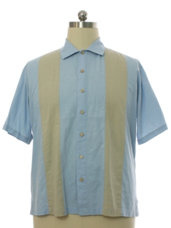 1990's Mens Club/Rave Style Rayon Linen Sport Shirt