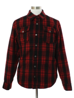 1990's Mens Fleece Wool Blend Shirt Jacket