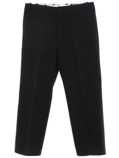 1960's Mens Mod Black Sears Roebucks Uniform Pants