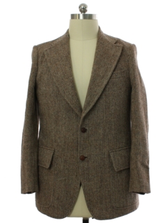 1970's Mens Roos Atkins Wool Tweed Blazer Style Sport Coat Jacket