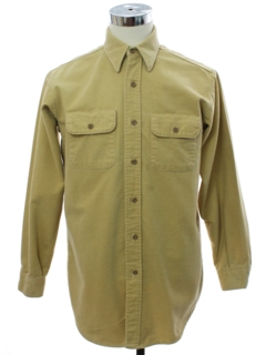 1980's Mens Heavy Cotton Chamois Cloth Flannel Shirt
