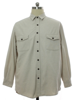 1990's Mens Heavy Cotton Chamois Cloth Flannel Shirt