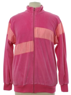 1980's Womens Totally 80s Velour Track Jacket