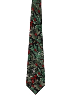 1990's Mens Nicole Miller Designer Ugly Christmas Wide Silk Necktie