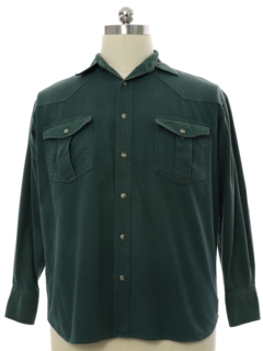1990's Mens Chamois Cloth Heavy Cotton Flannel Western Shirt