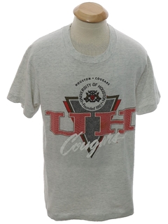 1990's Mens University of Houston Cougars College Single Stitch T-shirt