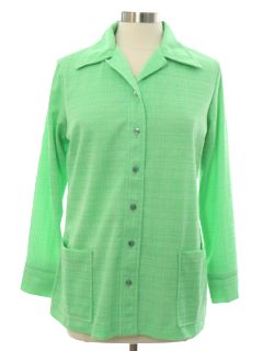 1970's Womens Mod Knit Shirt Jacket