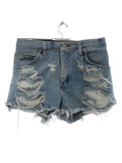 1990's Womens Grunge Denim Cut Off Jeans Shorts