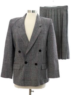 1980's Womens Totally 80s Wool Suit