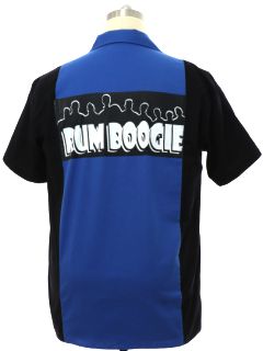 1990's Mens Rum Boogie Band Bowling Style Work Shirt