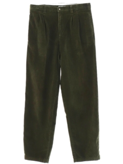 1990's Mens Dark Green Thin Wale Corduroy Pants