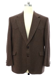 1980's Mens Warren Sewell Wool Western Blazer Sport Coat Jacket
