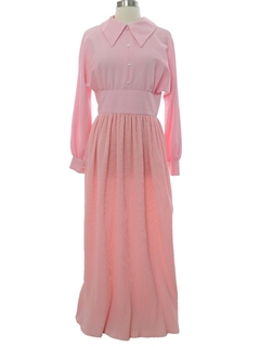 1960's Womens Mod Knit Maxi Dress