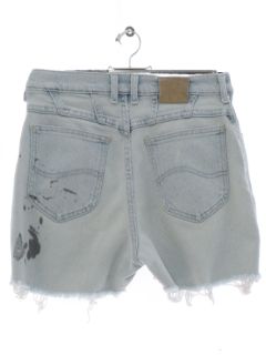 1990's Womens Lee Grunge Denim Cut Off Jeans Shorts