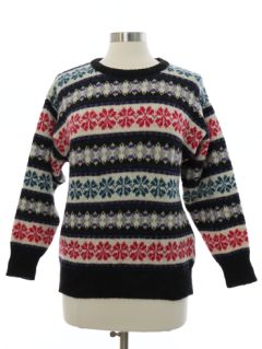 1980's Womens Wool Scottish Ski Sweater