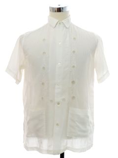 1960's Mens Sheer Resort Wear Shirt