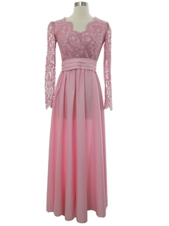 1980's Womens Prom Or Cocktail Maxi Dress