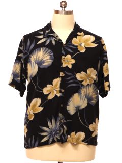 1990's Mens Panhandle Slim Silk Hawaiian Shirt