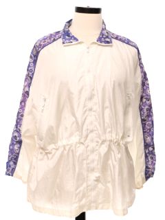 1990's Womens Nylon Windbreaker Zip Jacket