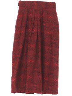1980's Womens Wool Blend Totally 80s Skirt