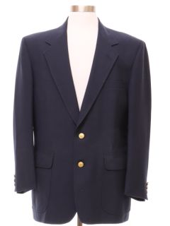 1970's Mens Dark Blue Disco Style Blazer Sportcoat Jacket