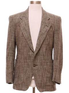 1980's Mens Totally 80s Wool Tweed Blazer Sportcoat Jacket