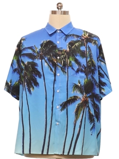 1990's Mens Photo Print Hawaiian Shirt