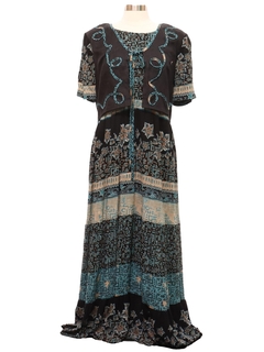 1990's Womens Rayon Hippie Dress